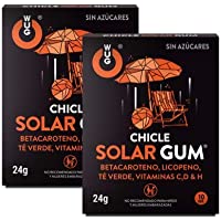 Los mejores  - WUG CHICLE SOLAR GUM - Ideal Bronceado- Betacaroteno- Vitaminas C- D y H- Licopeno y Té Verde- Pack 2 cajas (2 x 10 uds)
